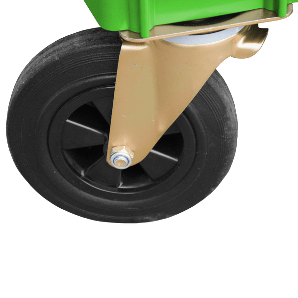 Lime Green Wheelie Bin - 1100 Litre - Wheel With Brake