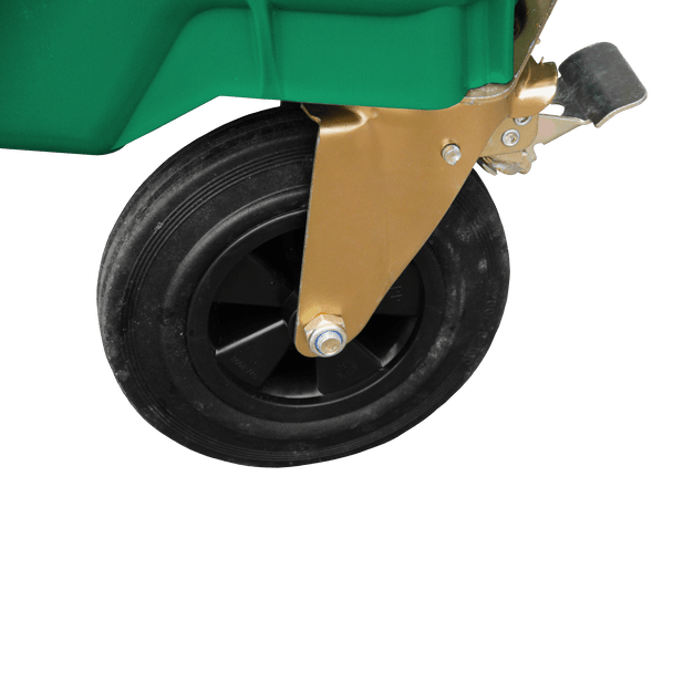 Moss Green Wheelie Bin - 1100 Litre - Wheel With Brake