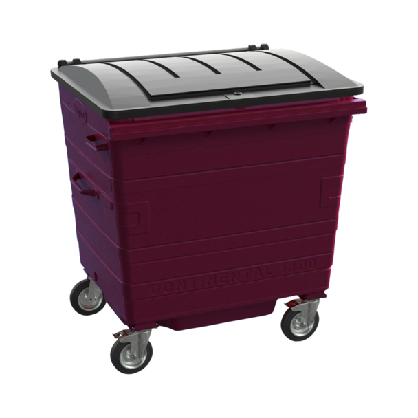 Purple Metal Wheelie Bin - 1100 Litre - TY1100METPUR