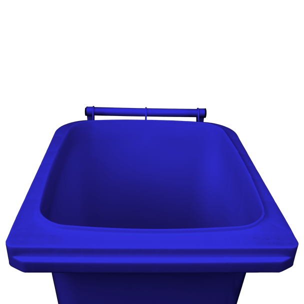 Sapphire Blue Wheelie Bin - 240 Litre Front Lid Open