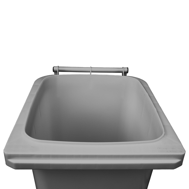 Steel Grey Wheelie Bin - 240 Litre Lid Open