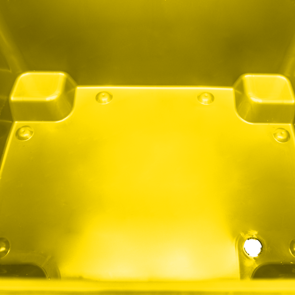Yellow Wheelie Bin - 1100 Litre - Inside Base View