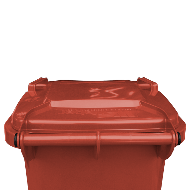 Red Wheelie Bin - 80 Litre Back Lid Closed