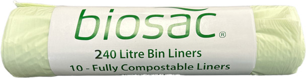 Biosac Compostable Bin Liner - 240 Ltr - Roll of 10