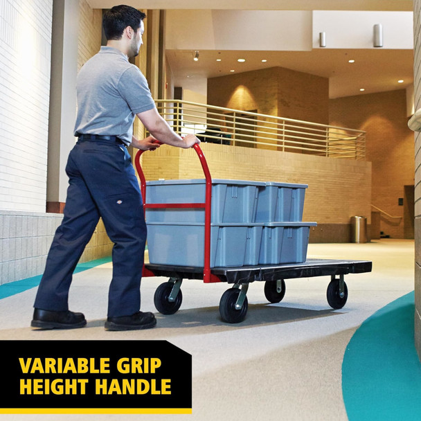 Rubbermaid Heavy‑Duty Platform Truck: Offering Variable Grip Height for Operator Comfort