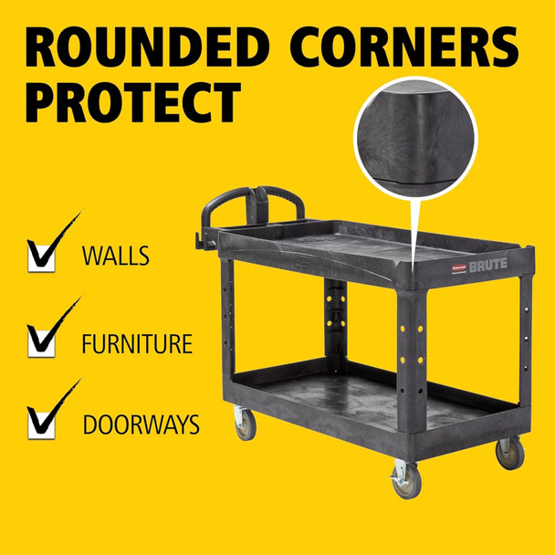 Rounded corner design helps safeguard walls, furniture and doorways from impact