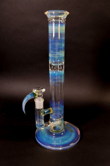 Blue Spiral W/Illuminati UV Accents Stemline Fumed 45x5mm MADE TO ORDER