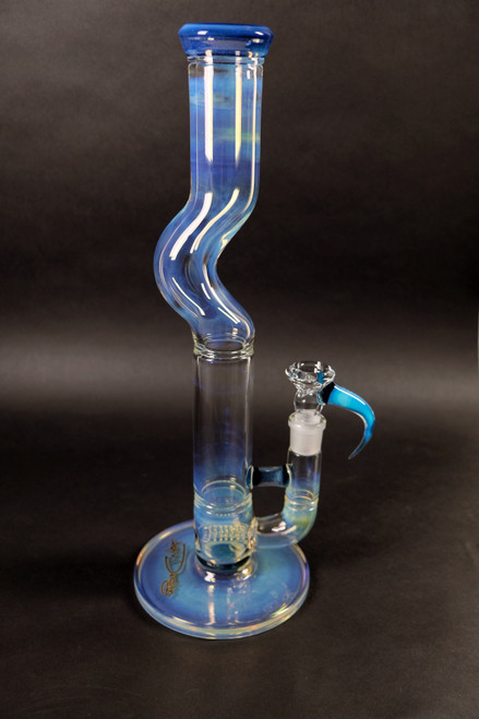 45x5MM Blue Stardust Fumed Stemline W Bend And Color Lip