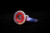 Purple Crushed Opal With Red Lip Wrap Accent and Rose Quartz Horn 18mm