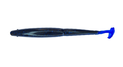 black and blue fishing lure Z-Man Chatterbait MicroMax swing head or as a jig trailer. Battle Bug (Color: Green Pumpkin
