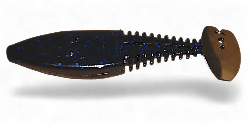 EZ Shaker Black Blue Glitter Silver Tail - Image 1