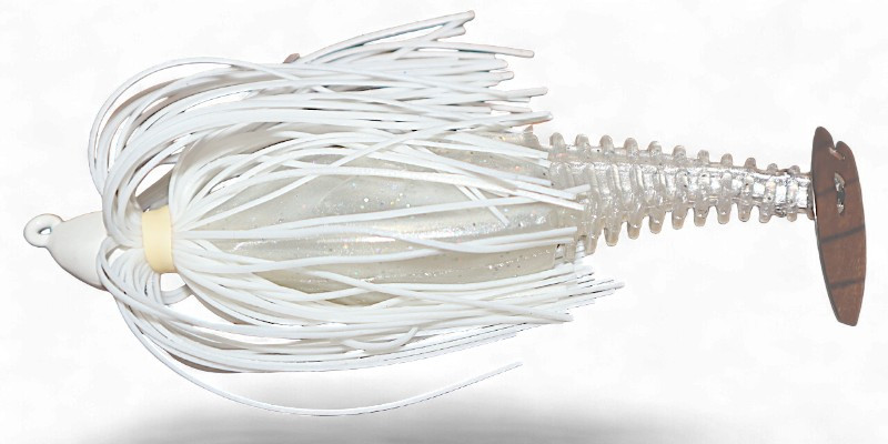 EZ Shaker Swim Jig White Silver Tail - Image 1