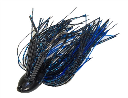 Double Weedguard Jig 1oz Black Blue - Image 1