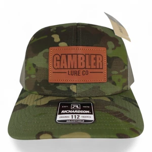 Richardson 112 Green Duck Camo Leather Patch