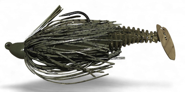 EZ Shaker Swim Jig Green Pumpkin Gold Tail