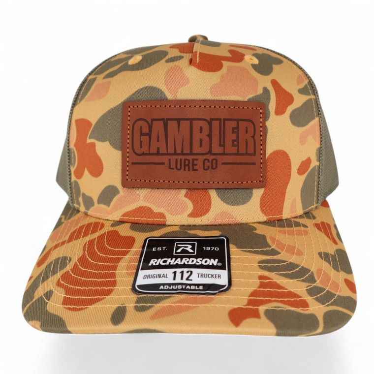 Richardson 112 Duck Camo Leather Patch