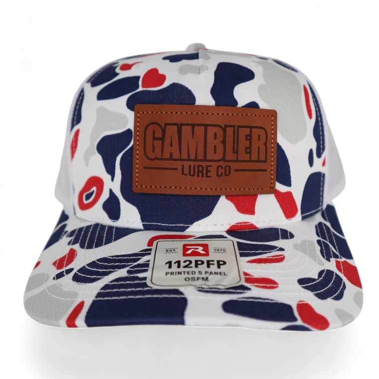 Richardson 112 Duck Camo Red White Blue