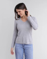 Alashan Cashmere Cotton Cashmere Classic V-Neck Pullover