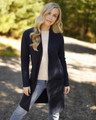 Alashan Cashmere Cotton Cashmere Sarah Shawl Collar Jacket in Abyss 