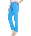 Side view of Krazy Larry Pull-On Ankle Pants in Blue. 