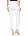 Back view of Krazy Larry Pull-On Pique Ankle Pants in White