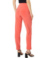 Back View of Krazy Larry Microfiber Skinny Pull-On Dress Pants in Tangerine