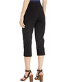 Back view of Krazy Larry  Pull-On Capri Pants in Black 