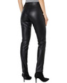 Krazy Larry Pleather Pull-On  Slim Pants in Black. 