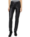 Krazy Larry Pleather Pull-On  Slim Pants in Black. 