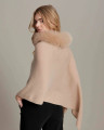Warm, elegant Alashan Cashmere Luxe Windchill Fox Trim Topper