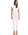Krazy Larry Pull-On Ankle Pants in White Flamingo