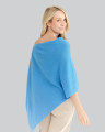Alashan cashmere  Cashmere Draped Dress Topper in Azure