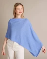 Alashan cashmere  Cashmere Draped Dress Topper in Blue Horizon
