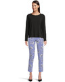 Krazy Larry Pull-On Ankle Pants in Lilac Flowers 