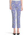 Krazy Larry Pull-On Ankle Pants in Lilac Flowers 