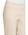 Krazy Larry Pull-On Stretch Linen Wide Ankle Pants in Stone