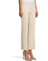 Krazy Larry Pull-On Stretch Linen Wide Ankle Pants in Stone
