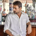 Madda Fella Men's Ernest Long Sleeve Linen Shirt 