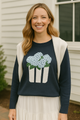 Pearl & Camo's Hydrangeas Crew Neck Sweater 