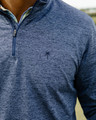 Kenny Flower Men's The Pacific Chill Heathered Navy 1/4 Zip Pullover