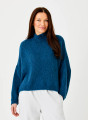 Suzy D London Women's High Neck Oversize Soft Knit Sweater