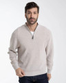 Alashan Cashmere Men's Cotton Cashmere Thermal 1/4 Mock Neck