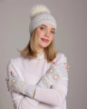 Alashan Cashmere's 100% Merino Vail Fair Isle Fox Pom Pom Hat With Angora