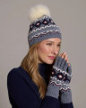 Alashan Cashmere's 100% Merino Vail Fair Isle Fingerless Glove With Angora