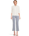 Krazy Larry Pull-On Stretch Wide Ankle Pants in Indigo Stripe
