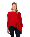 Alashan cashmere Cashmere Draped Dress Topper in Crimson