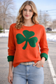 Pearl and Camo Women's Lucky Charm Shamrock Sweater