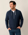 Johnnie-O Men's Zoeller Ripple Knit 1/4 Zip Popover Hoodie