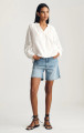 Mavi Embroidered Sleeve Button-Up Shirt
