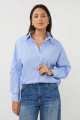 EsQualo's Striped Cropped Batwing Blouse 